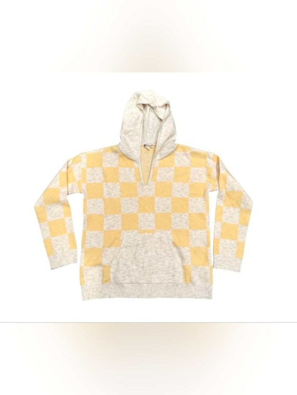 Hem & Thread Women's Checkered Hooded Pullover